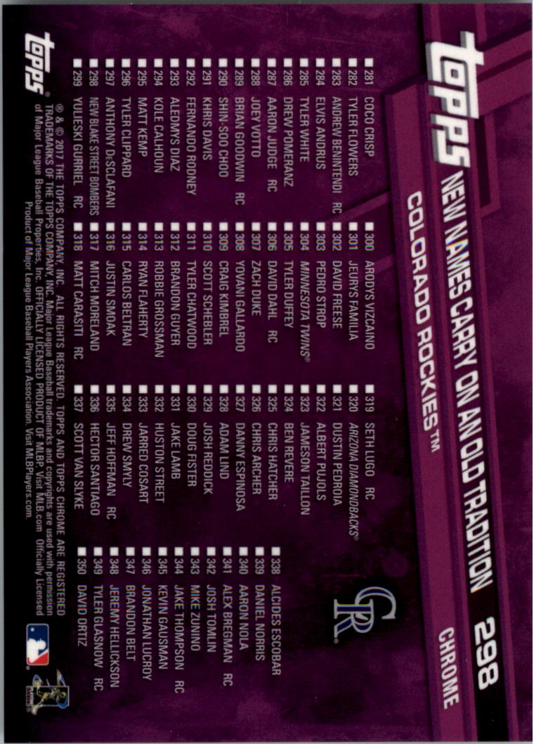 Béisbol Topps 2017 cromo edición zafiro 201-300 tú eliges - Imagen 193 de 197