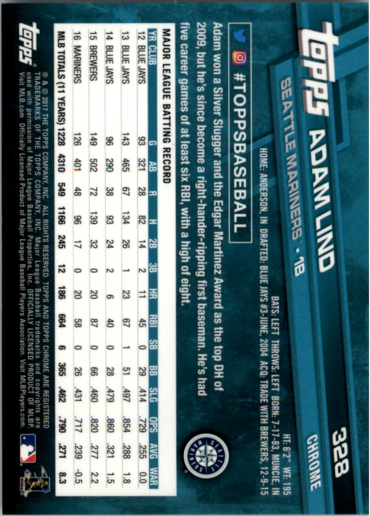 Béisbol 301-400 2017 cromo edición zafiro 301-400 tú eliges - Imagen 55 de 197