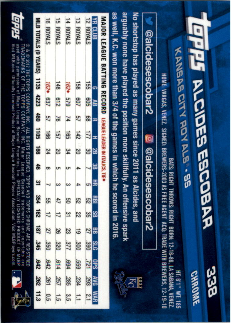 Béisbol 301-400 2017 cromo edición zafiro 301-400 tú eliges - Imagen 75 de 197