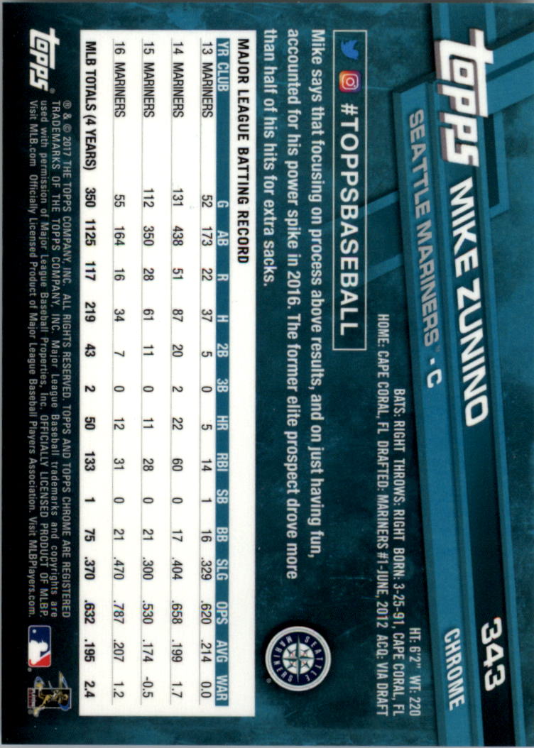 Béisbol 301-400 2017 cromo edición zafiro 301-400 tú eliges - Imagen 85 de 197