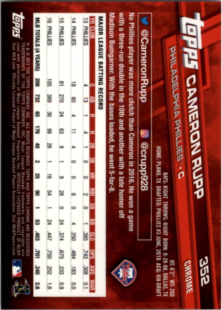 Béisbol 301-400 2017 cromo edición zafiro 301-400 tú eliges - Imagen 101 de 197