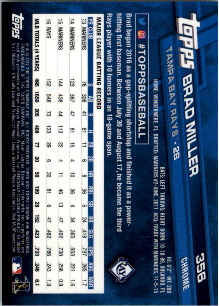 Béisbol 301-400 2017 cromo edición zafiro 301-400 tú eliges - Imagen 109 de 197