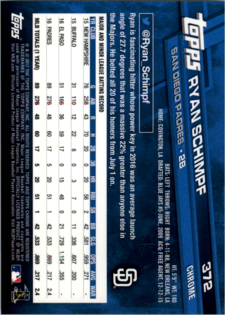 Béisbol 301-400 2017 cromo edición zafiro 301-400 tú eliges - Imagen 141 de 197