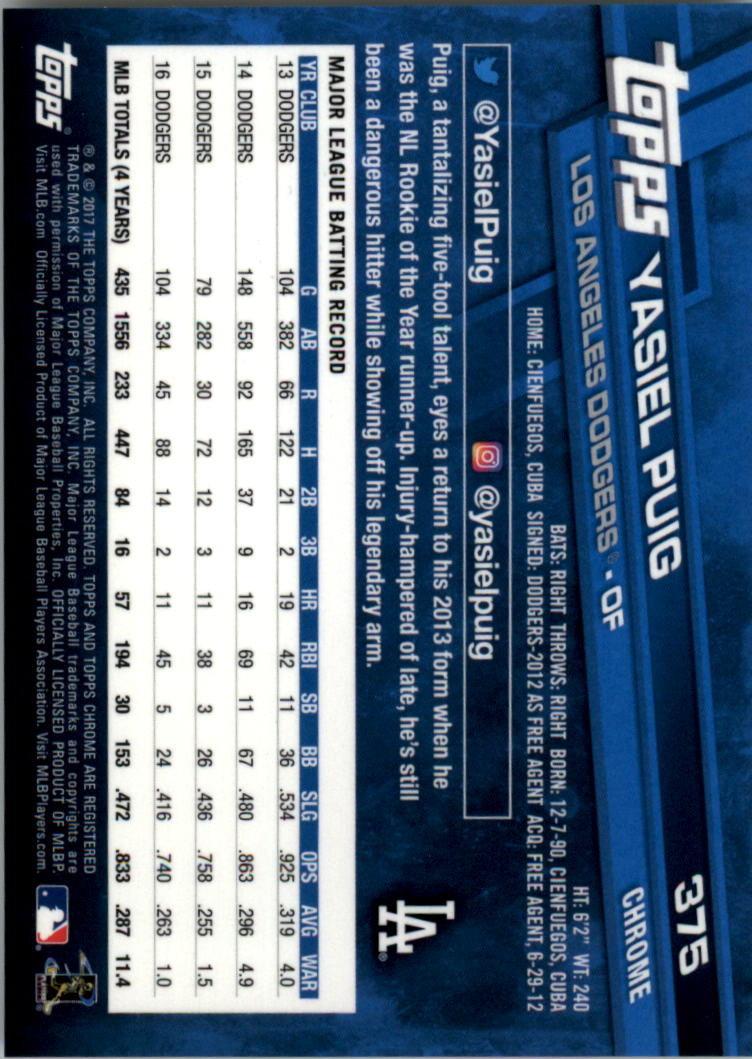 Béisbol 301-400 2017 cromo edición zafiro 301-400 tú eliges - Imagen 147 de 197