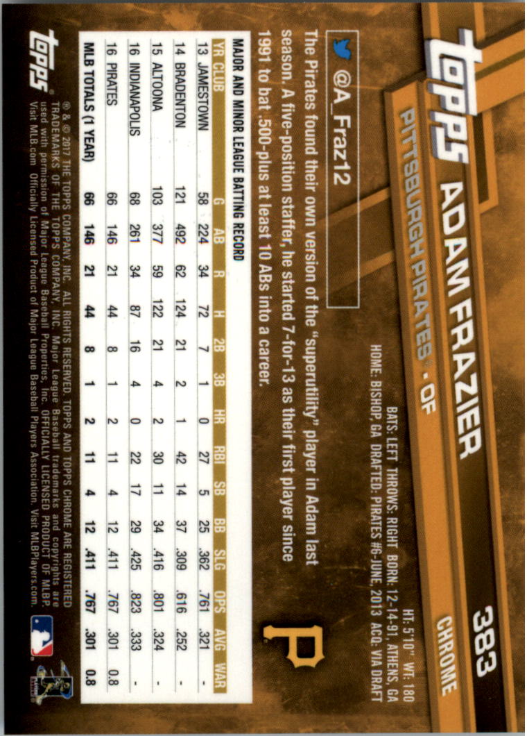 Béisbol 301-400 2017 cromo edición zafiro 301-400 tú eliges - Imagen 163 de 197