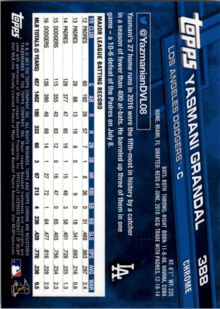 Béisbol 301-400 2017 cromo edición zafiro 301-400 tú eliges - Imagen 173 de 197