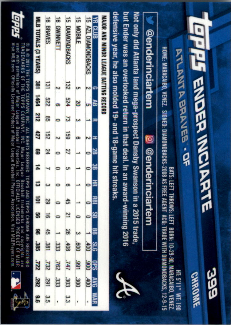 Béisbol 301-400 2017 cromo edición zafiro 301-400 tú eliges - Imagen 195 de 197