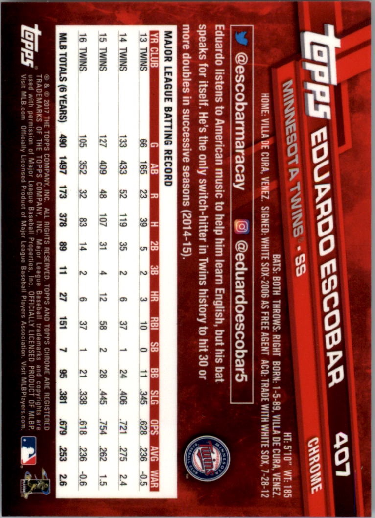 Béisbol Topps 2017 cromo edición zafiro 401-500 tú eliges - Imagen 15 de 201