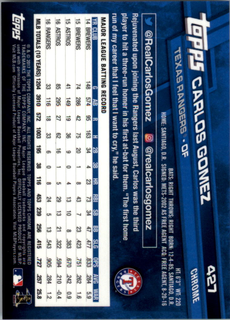 Béisbol Topps 2017 cromo edición zafiro 401-500 tú eliges - Imagen 55 de 201