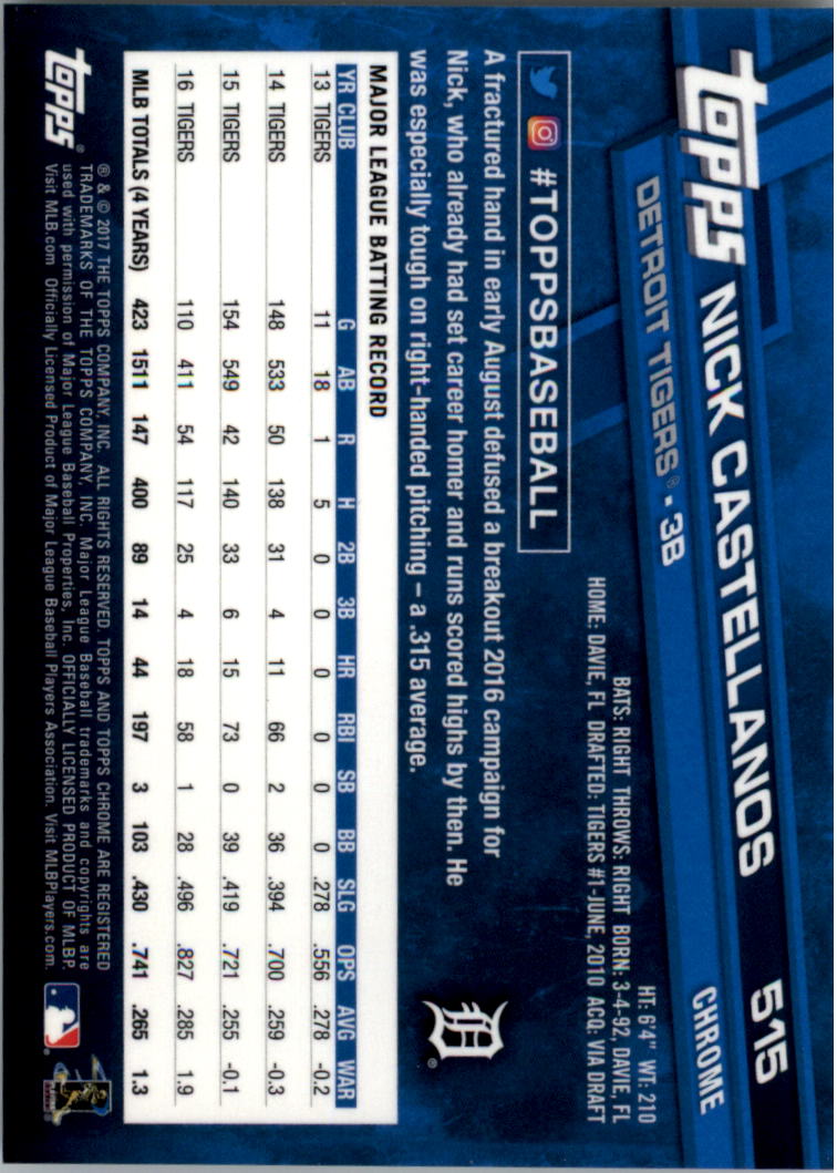 Béisbol 501-600 2017 cromo edición zafiro 501-600 tú eliges - Imagen 31 de 201
