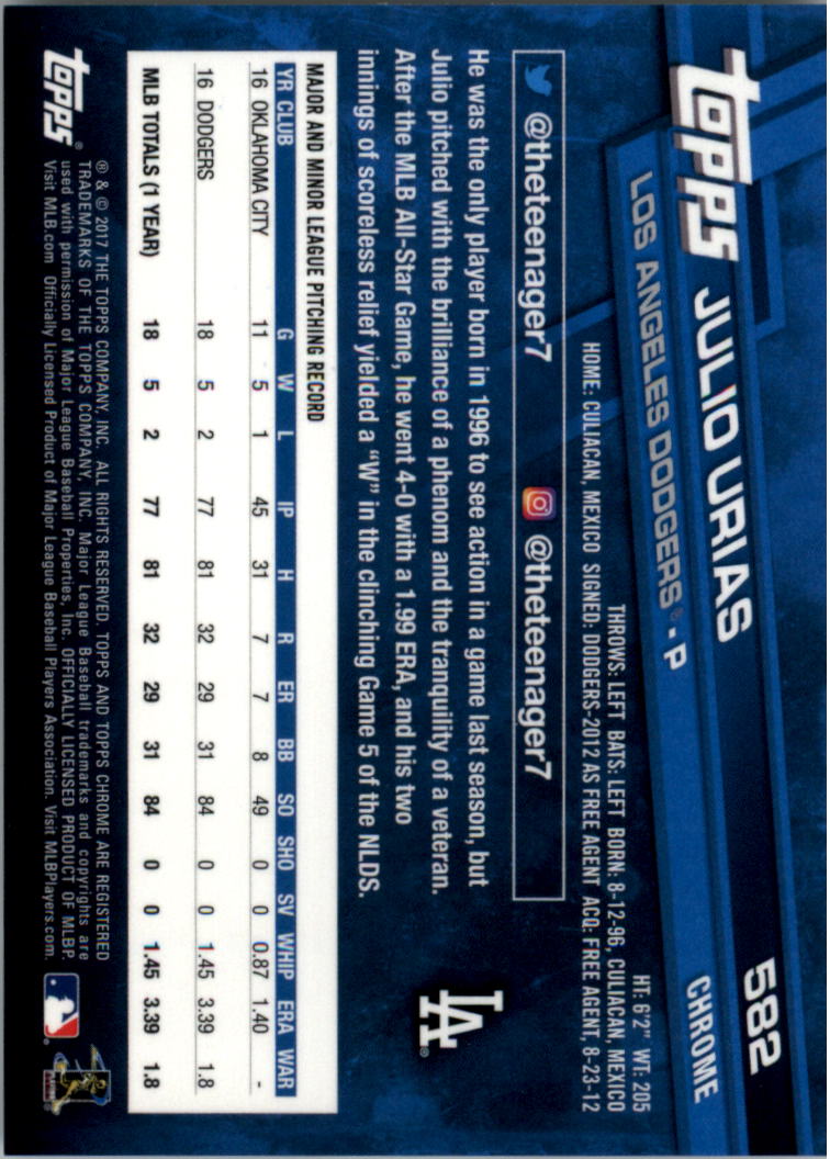 Béisbol 501-600 2017 cromo edición zafiro 501-600 tú eliges - Imagen 165 de 201