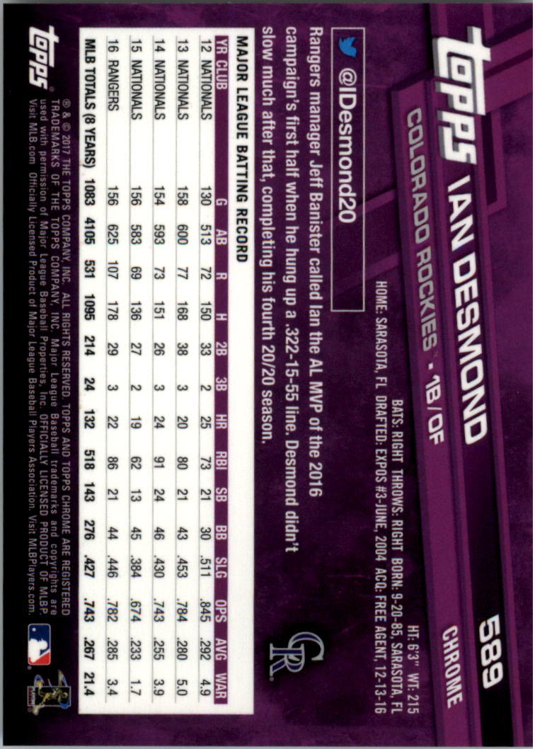 Béisbol 501-600 2017 cromo edición zafiro 501-600 tú eliges - Imagen 179 de 201