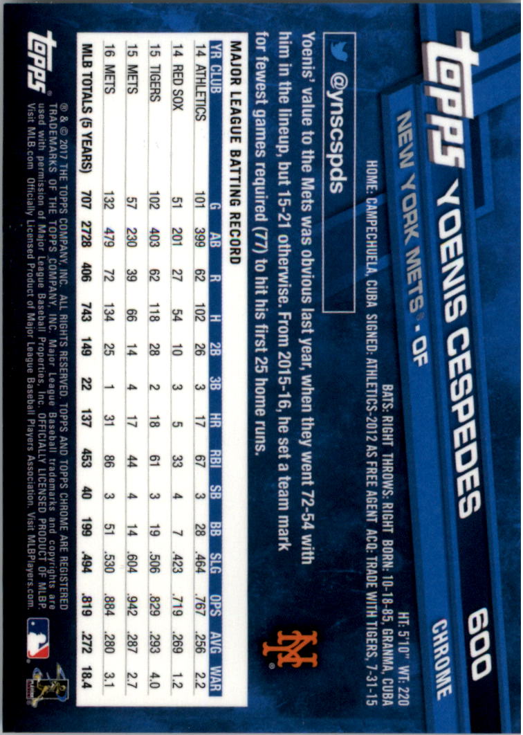 Béisbol 501-600 2017 cromo edición zafiro 501-600 tú eliges - Imagen 201 de 201