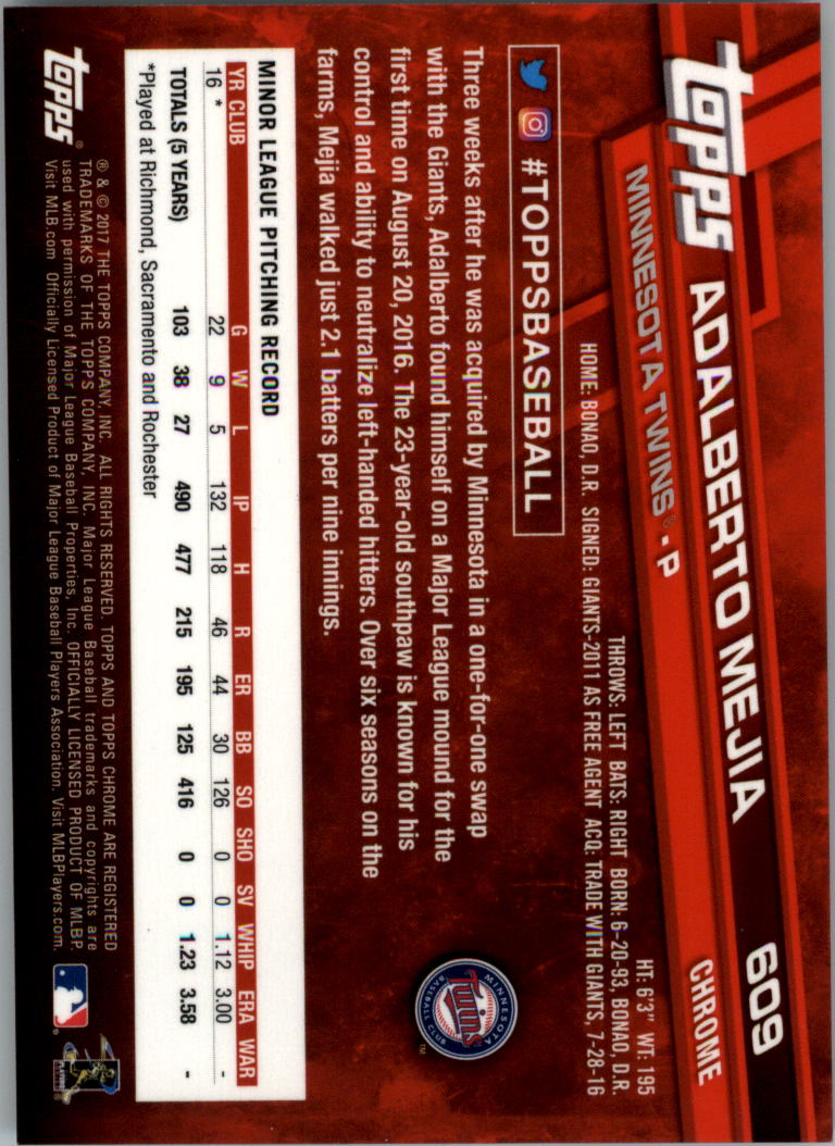 Topps Chrome Sapphire Edition 601-700 2017 tú eliges - Imagen 19 de 199