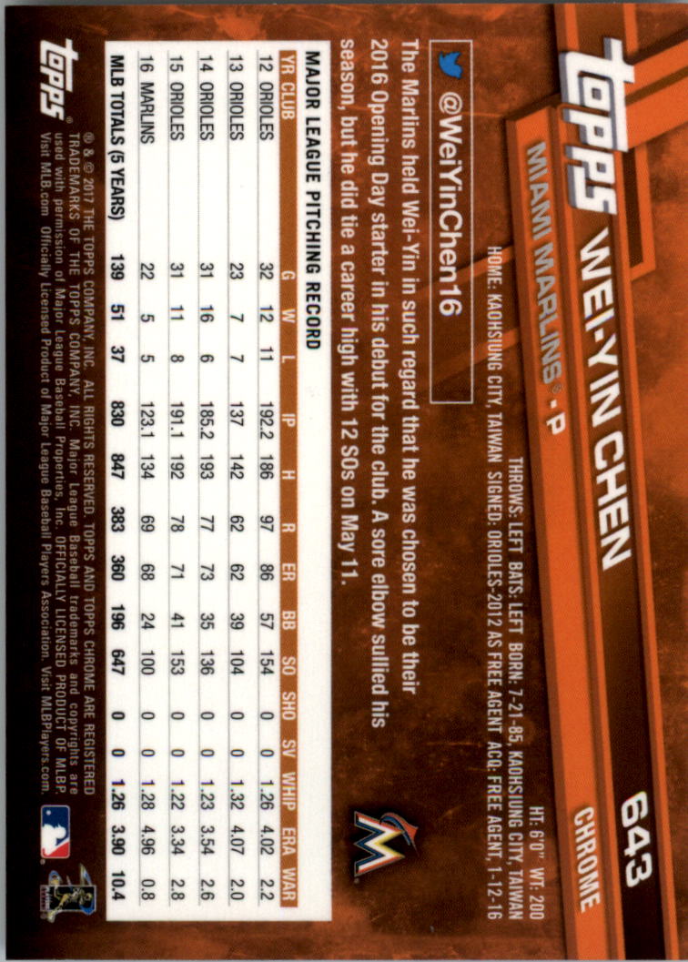 Topps Chrome Sapphire Edition 601-700 2017 tú eliges - Imagen 87 de 199