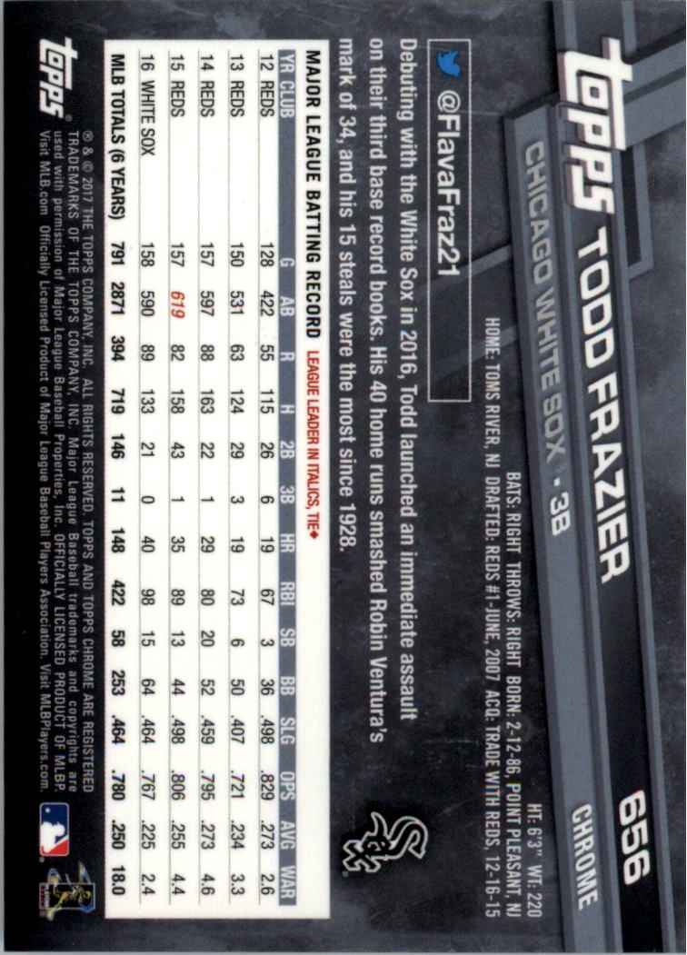 Topps Chrome Sapphire Edition 601-700 2017 tú eliges - Imagen 113 de 199