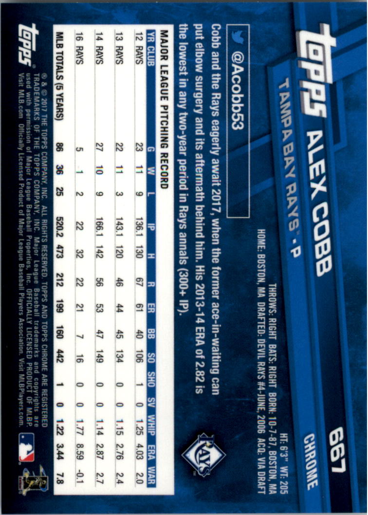 Topps Chrome Sapphire Edition 601-700 2017 tú eliges - Imagen 135 de 199