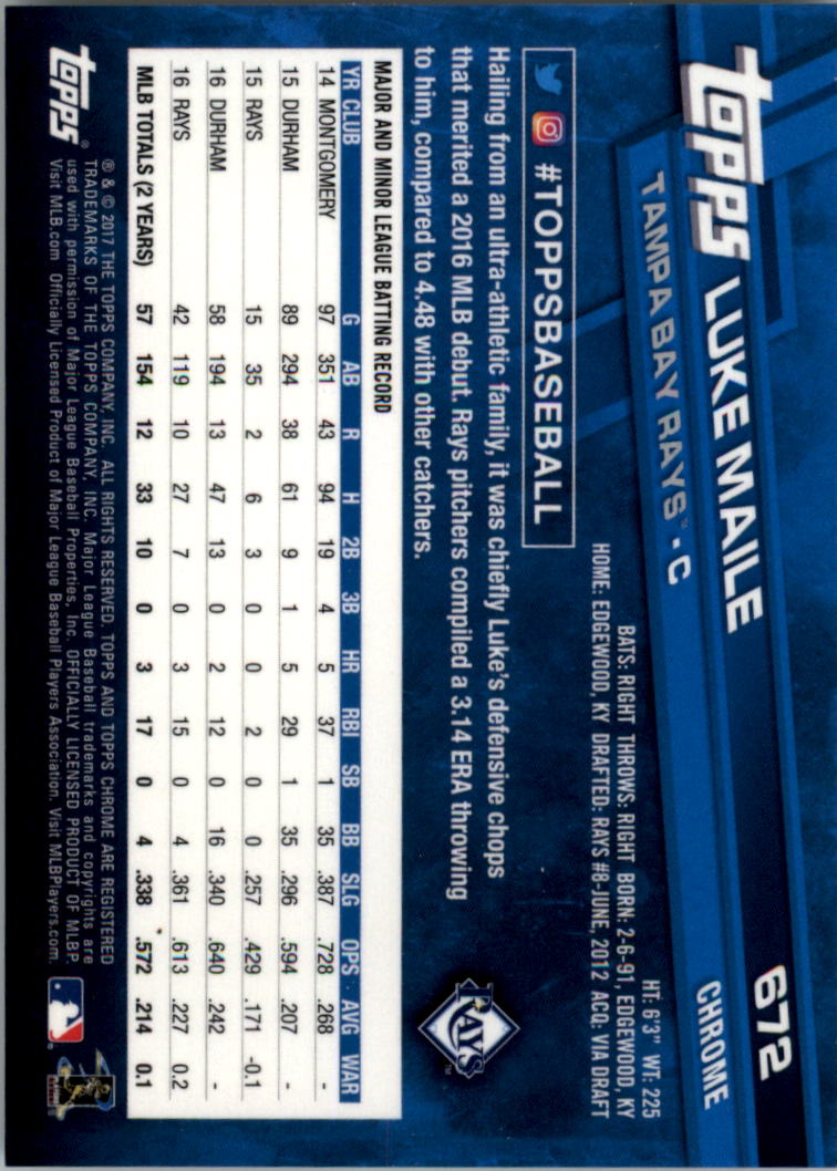Topps Chrome Sapphire Edition 601-700 2017 tú eliges - Imagen 145 de 199
