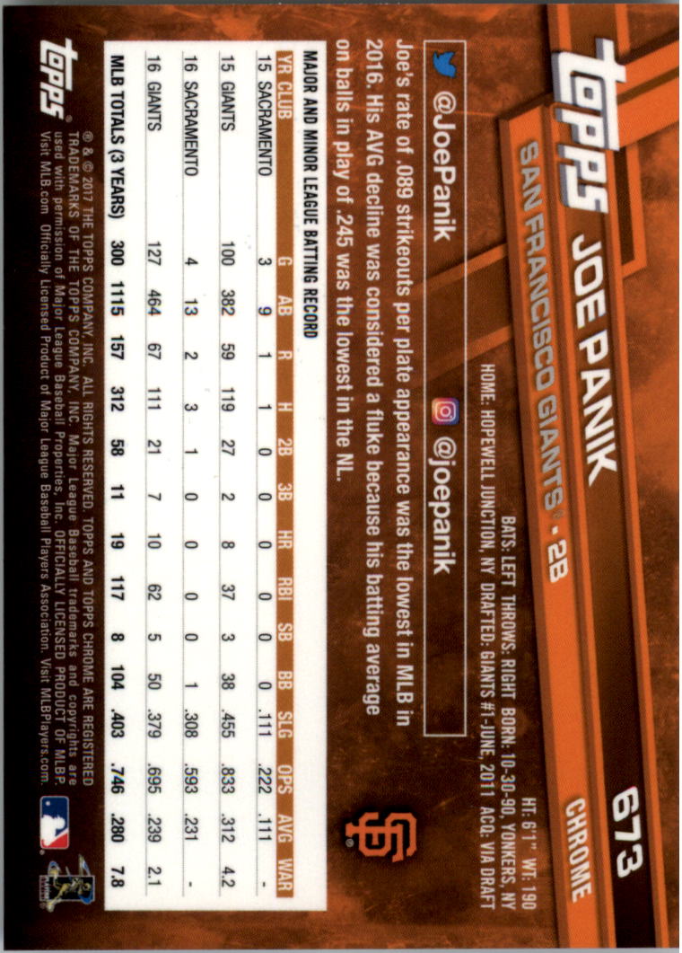 Topps Chrome Sapphire Edition 601-700 2017 tú eliges - Imagen 147 de 199