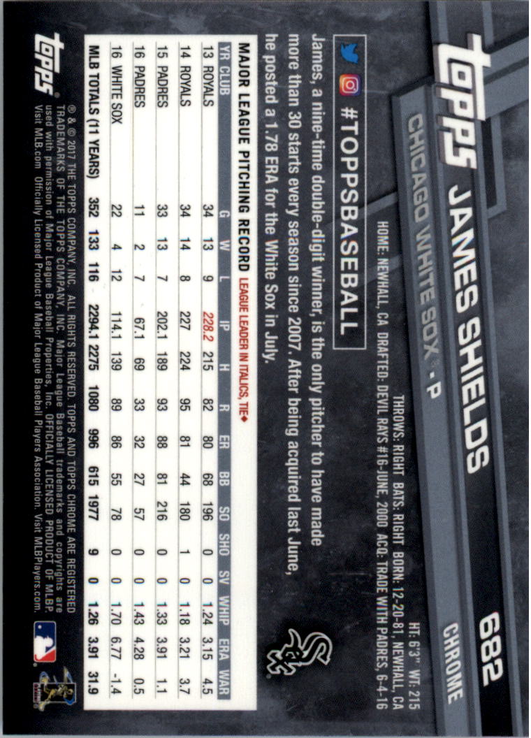 Topps Chrome Sapphire Edition 601-700 2017 tú eliges - Imagen 163 de 199