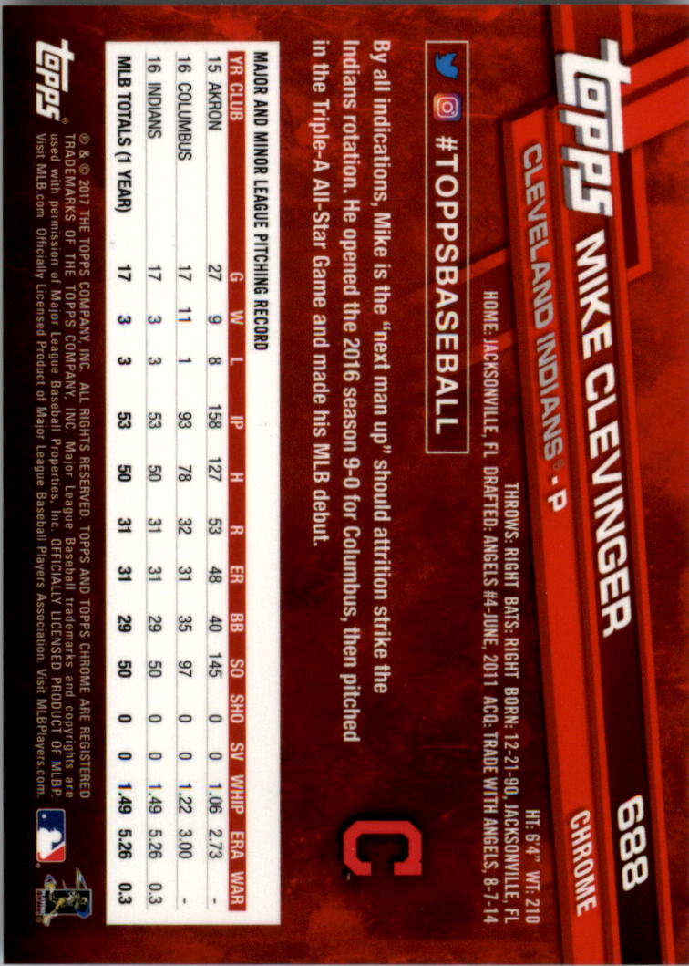 Topps Chrome Sapphire Edition 601-700 2017 tú eliges - Imagen 175 de 199