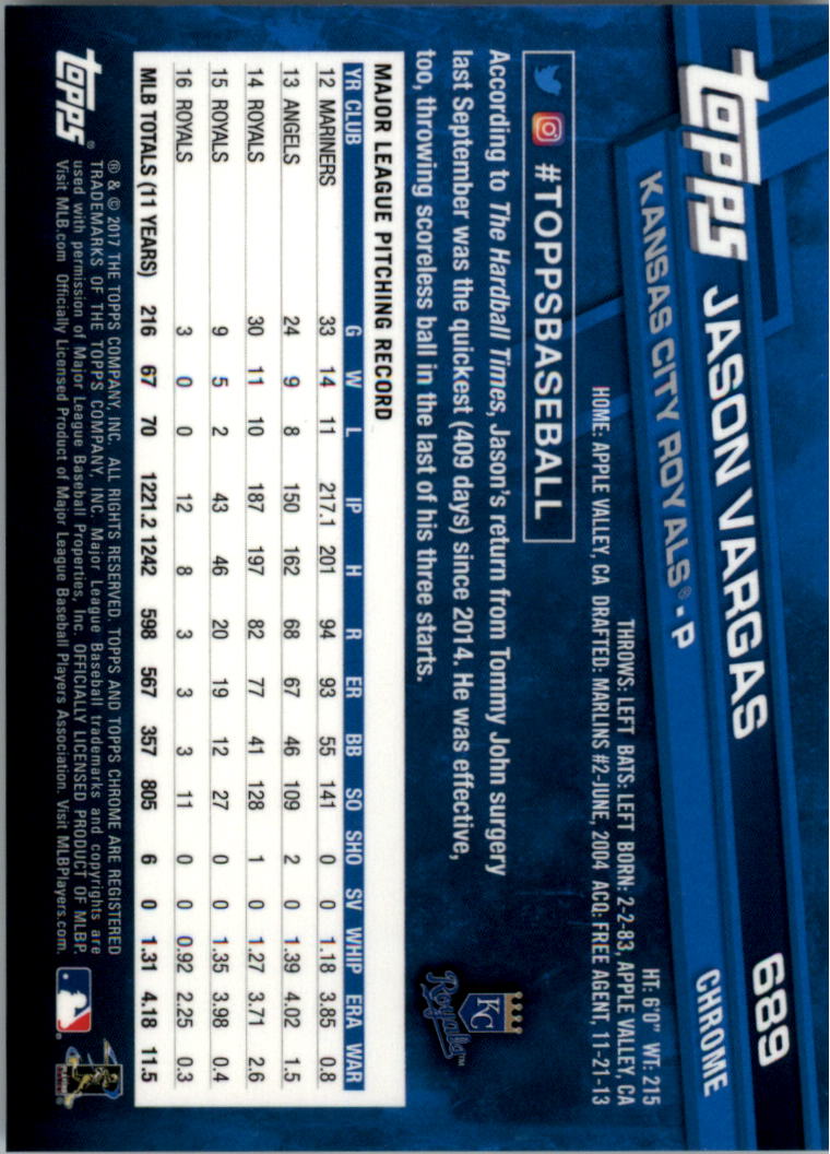 Topps Chrome Sapphire Edition 601-700 2017 tú eliges - Imagen 177 de 199