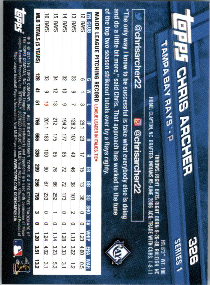 Mini béisbol Topps On Demand 301-400 2017 tú eliges - Imagen 37 de 120