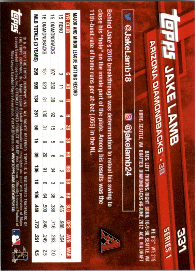 Mini béisbol Topps On Demand 301-400 2017 tú eliges - Imagen 43 de 120