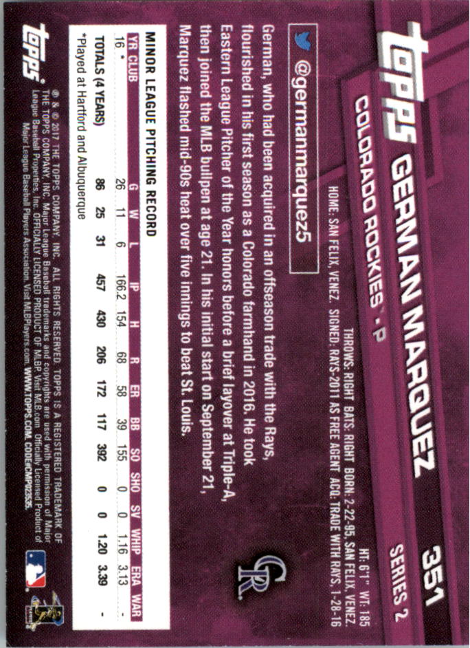 Mini béisbol Topps On Demand 301-400 2017 tú eliges - Imagen 61 de 120