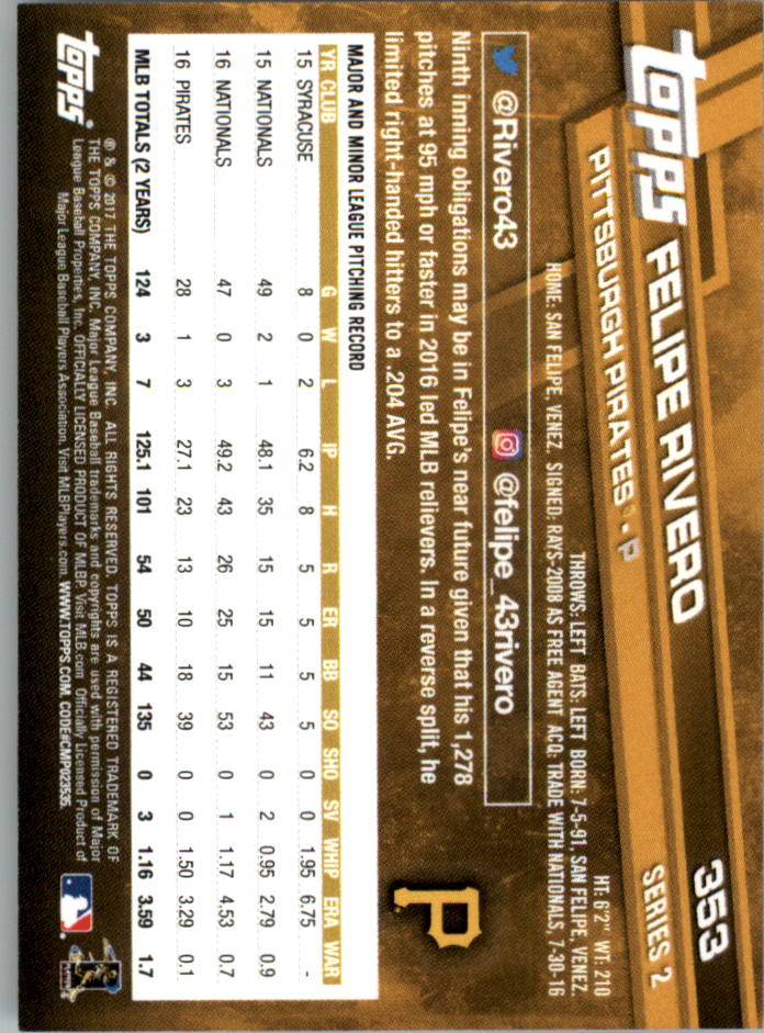 Mini béisbol Topps On Demand 301-400 2017 tú eliges - Imagen 63 de 120