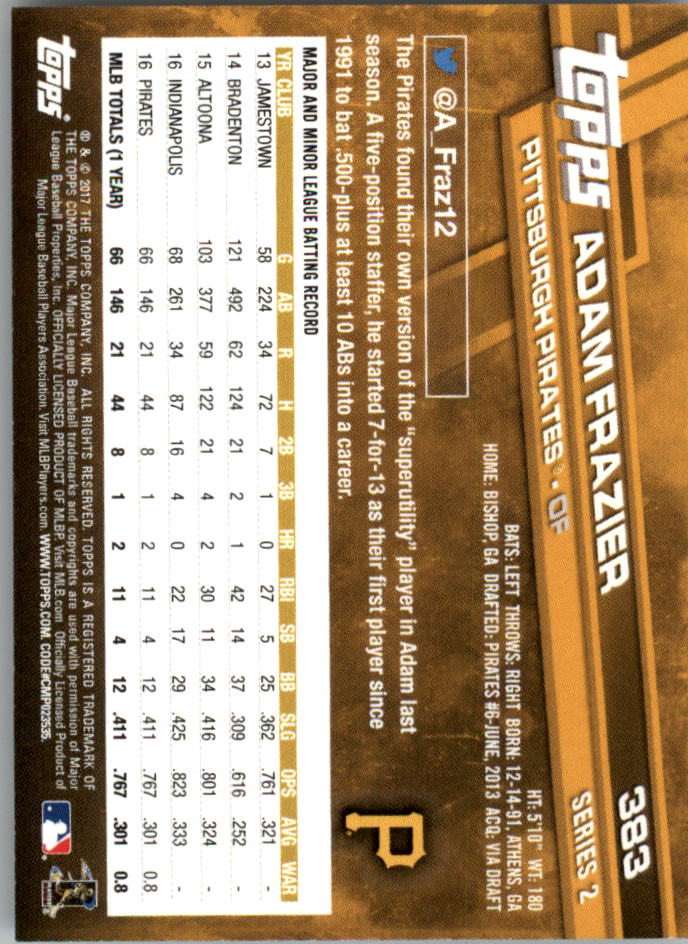 Mini béisbol Topps On Demand 301-400 2017 tú eliges - Imagen 107 de 120