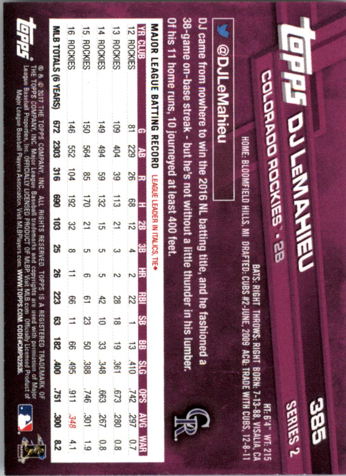 Mini béisbol Topps On Demand 301-400 2017 tú eliges - Imagen 111 de 120