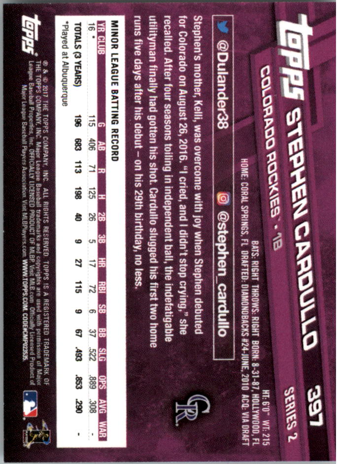 Mini béisbol Topps On Demand 301-400 2017 tú eliges - Imagen 119 de 120