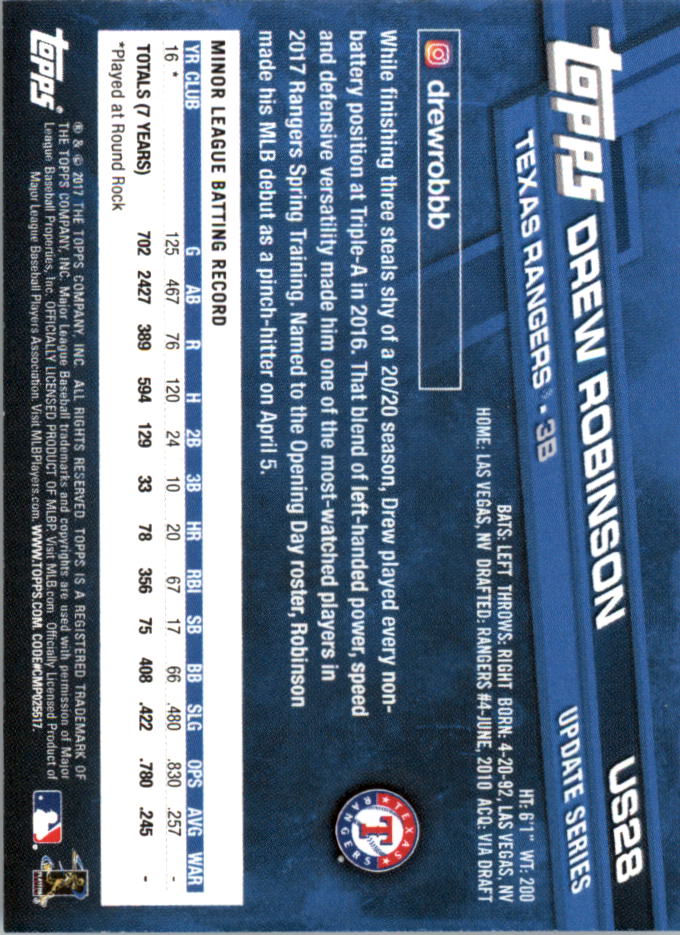 2017 Topps On Demand Mini Update Baseball US1-US100 YOU PICK - Picture 39 of 123
