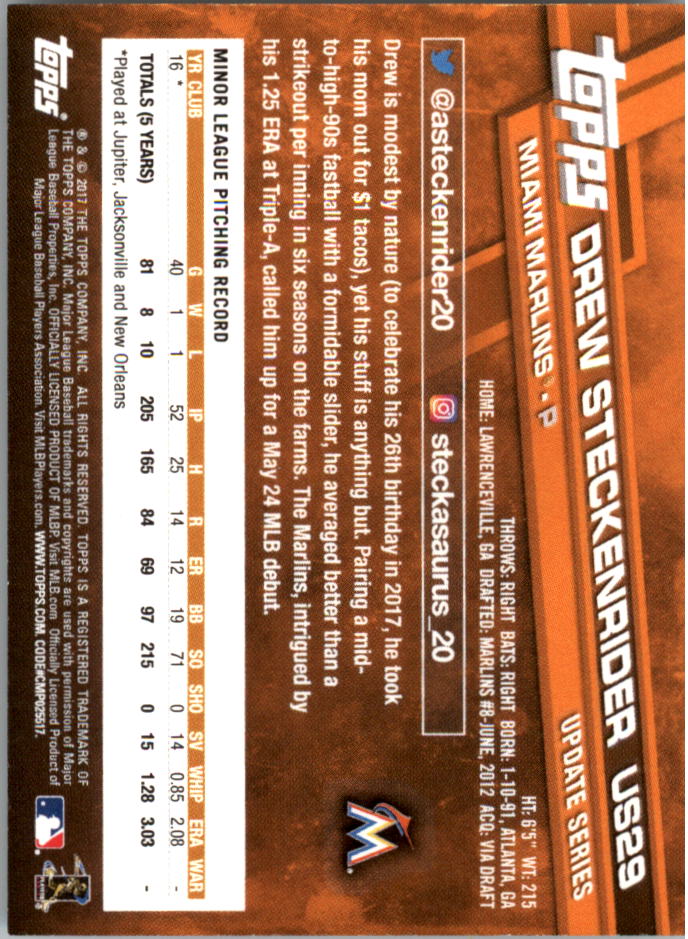 2017 Topps On Demand Mini Update Baseball US1-US100 YOU PICK - Picture 41 of 123