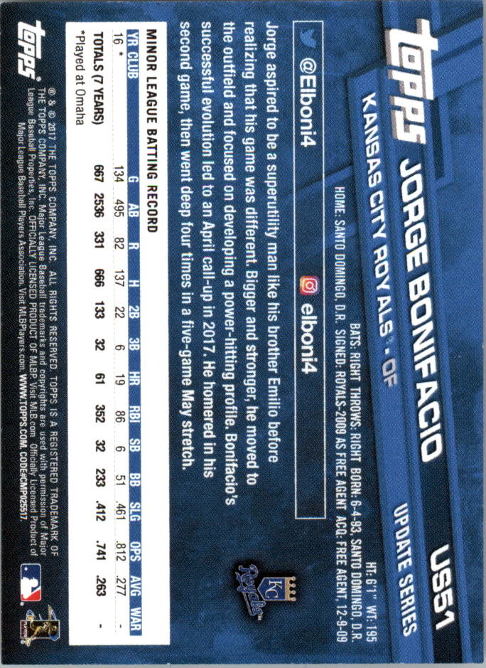 2017 Topps On Demand Mini Update Baseball US1-US100 YOU PICK - Picture 63 of 123