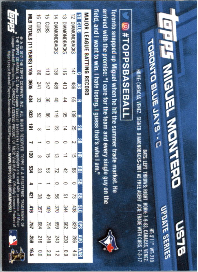 2017 Topps On Demand Mini Update Baseball US1-US100 YOU PICK - Picture 93 of 123