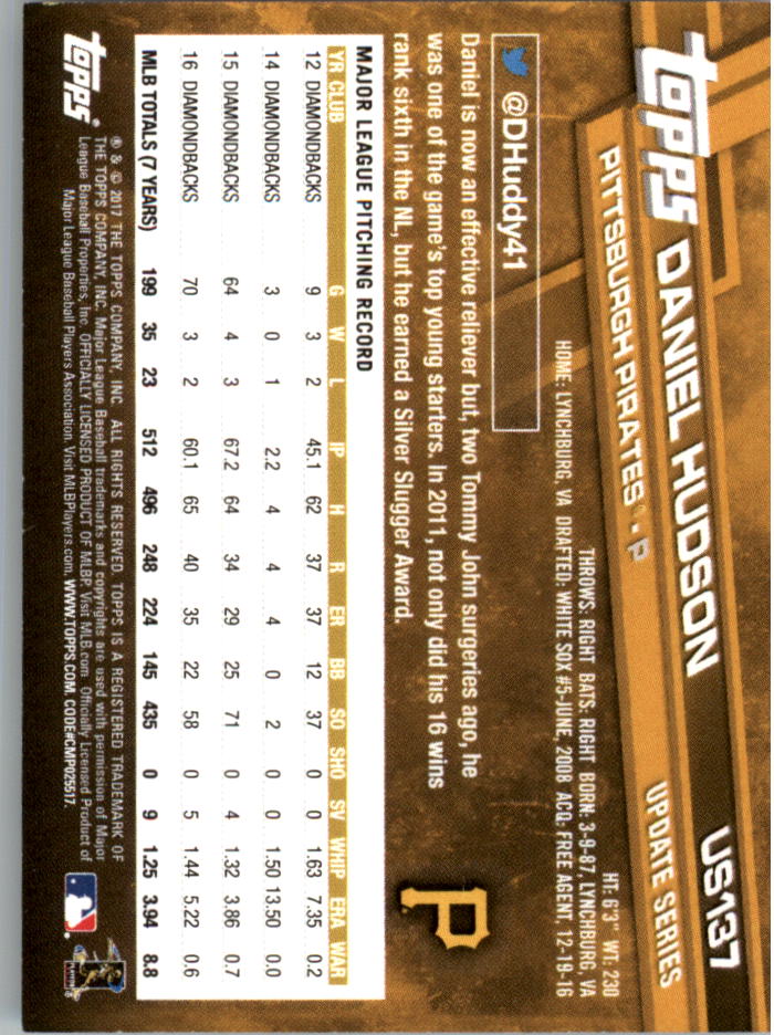 Topps On Demand 2017 mini actualización béisbol US101-US200 tú eliges - Imagen 51 de 123