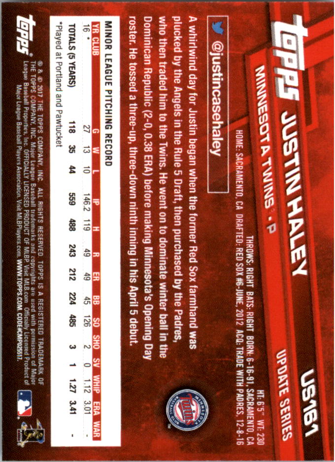 Topps On Demand 2017 mini actualización béisbol US101-US200 tú eliges - Imagen 83 de 123