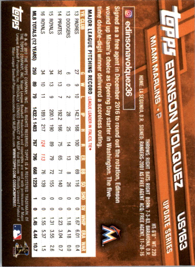 Topps On Demand 2017 mini actualización béisbol US101-US200 tú eliges - Imagen 87 de 123