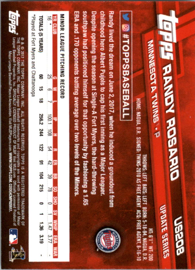 Béisbol Topps On Demand 2017 mini actualización US201-US300 - Imagen 17 de 131
