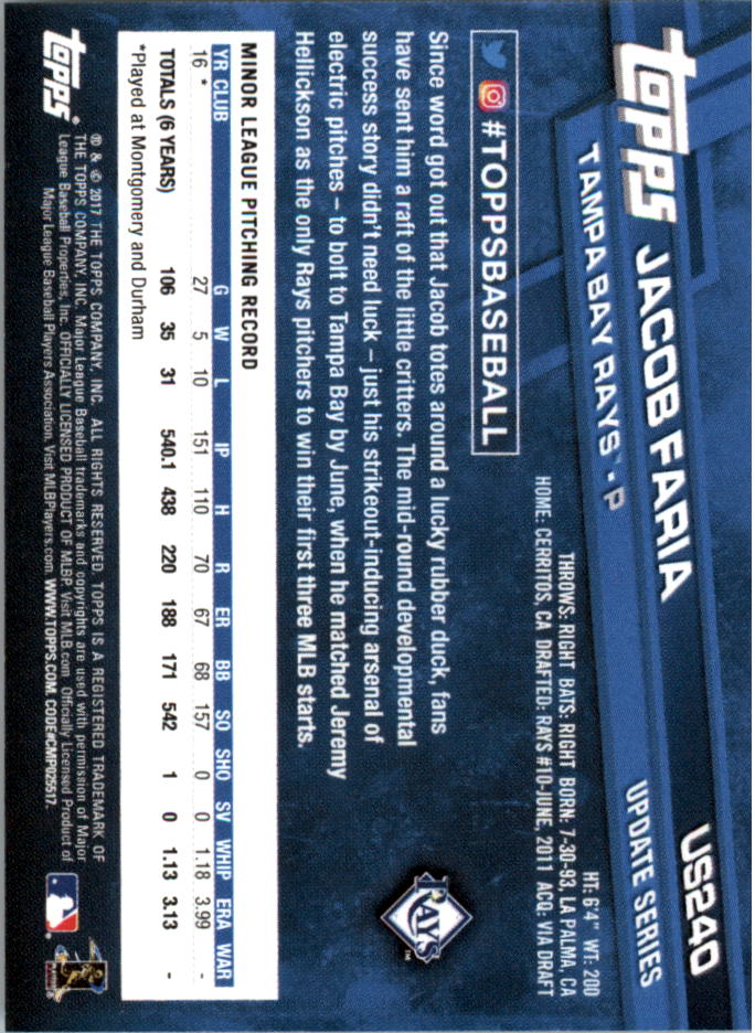 Béisbol Topps On Demand 2017 mini actualización US201-US300 - Imagen 57 de 131
