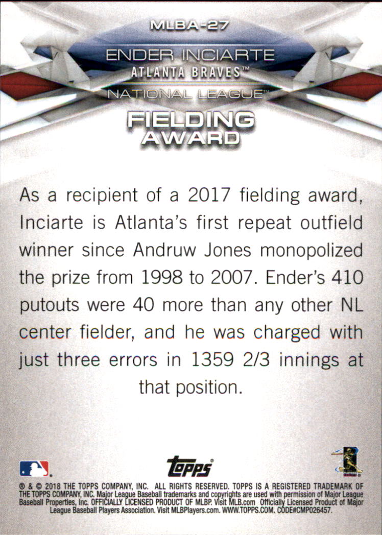2018 Topps Series 1 Baseball Part 4 Insert Cards - Picture 27 of 95