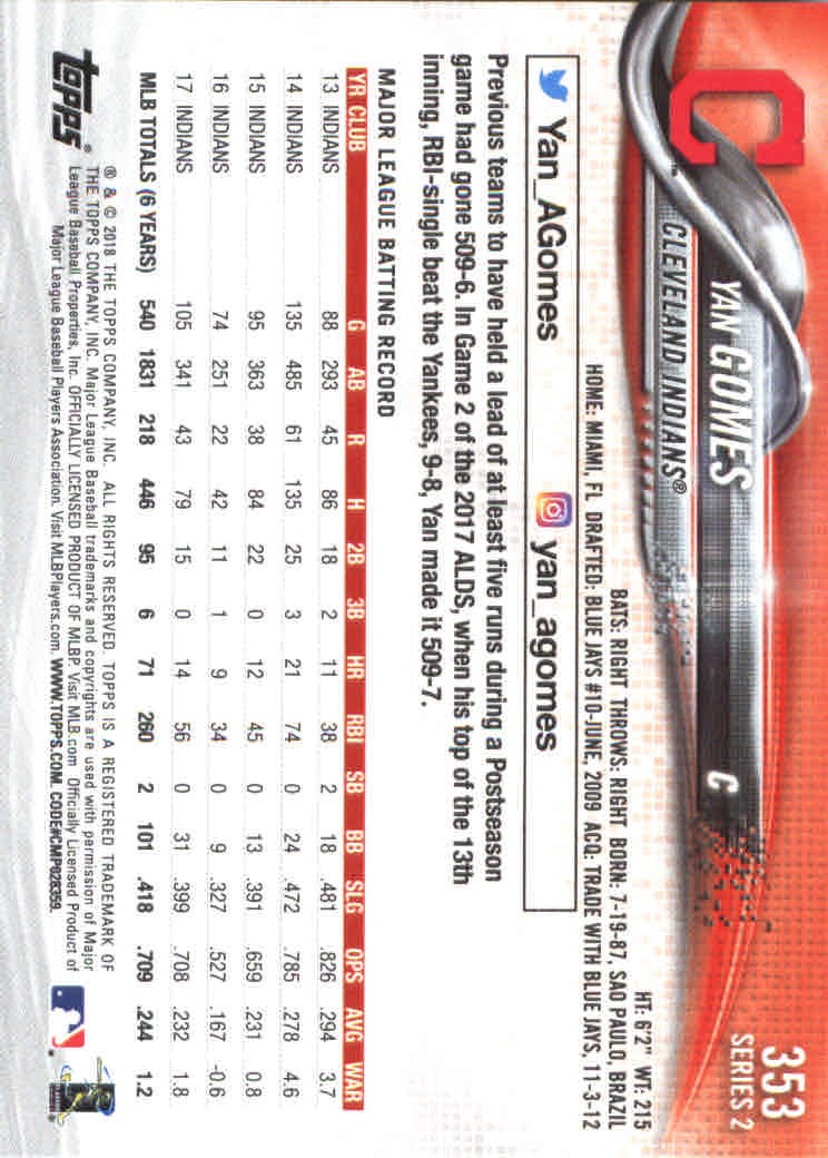 2018 Topps Series 2 Baseball Part 1 Main Set Card #351-#600 - Picture 7 of 487
