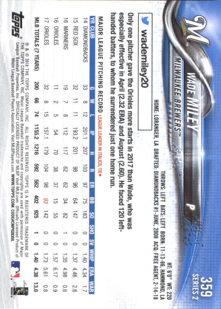 2018 Topps Series 2 Baseball Part 1 Main Set Card #351-#600 - Picture 19 of 487