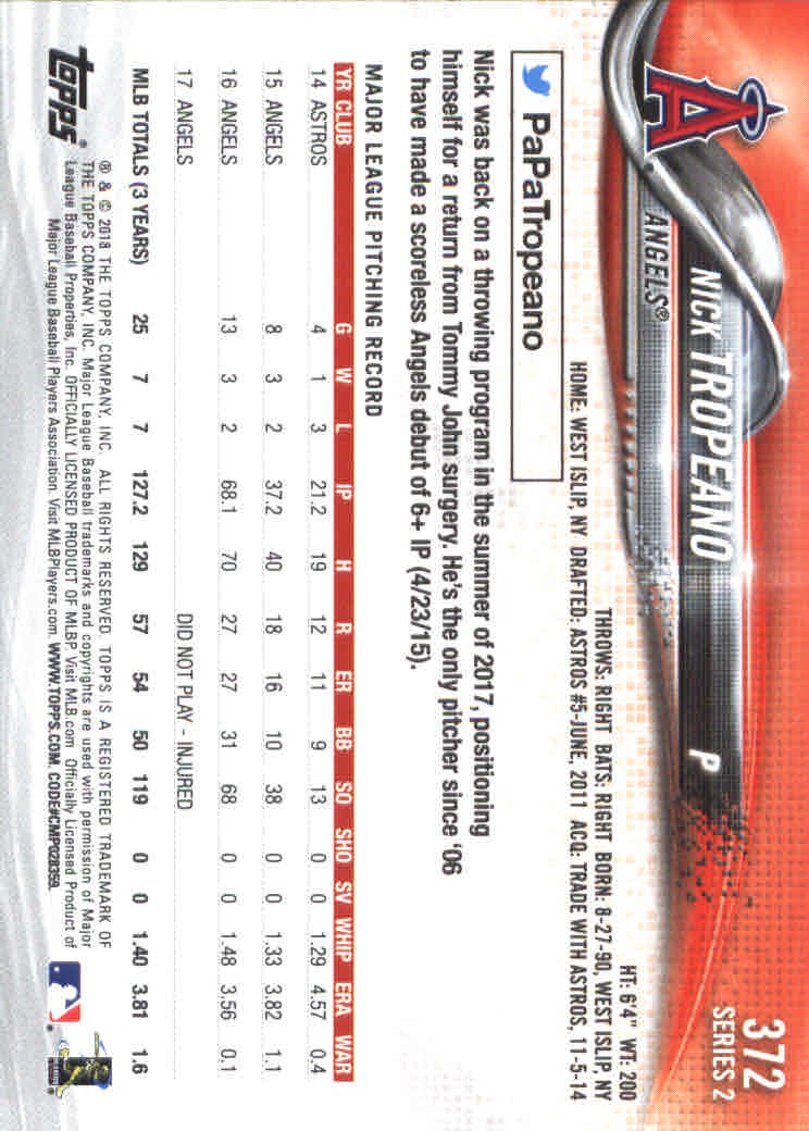 2018 Topps Series 2 Baseball Part 1 Main Set Card #351-#600 - Picture 45 of 487
