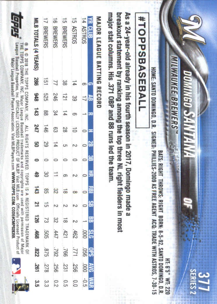 2018 Topps Series 2 Baseball Part 1 Main Set Card #351-#600 - Picture 55 of 487