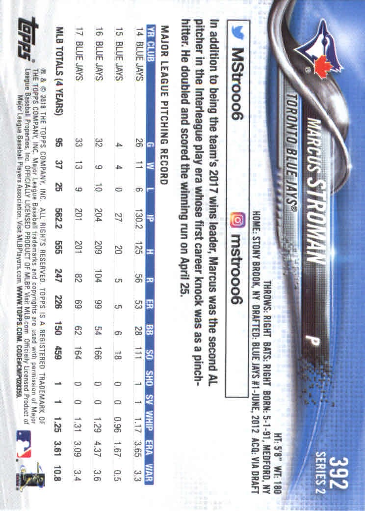 2018 Topps Series 2 Baseball Part 1 Main Set Card #351-#600 - Picture 85 of 487
