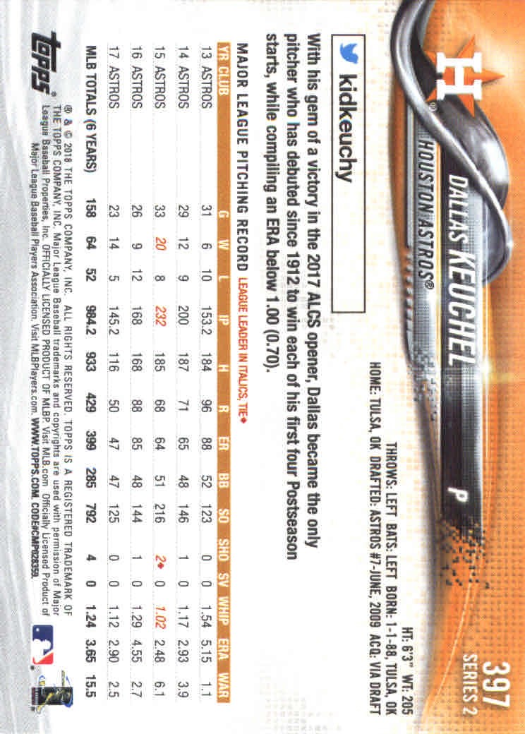 2018 Topps Series 2 Baseball Part 1 Main Set Card #351-#600 - Picture 95 of 487