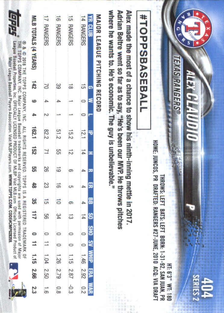 2018 Topps Series 2 Baseball Part 1 Main Set Card #351-#600 - Picture 109 of 487